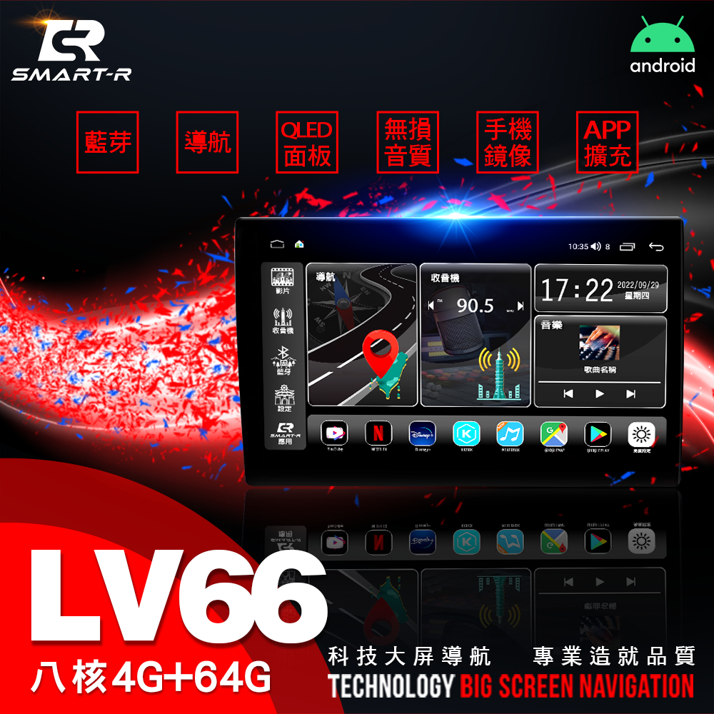 LV66 八核心4G+64G 安卓車用主機